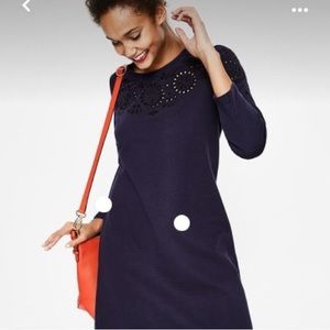 Women's Boden Navy Blue Long Sleeve Dress. Size 8